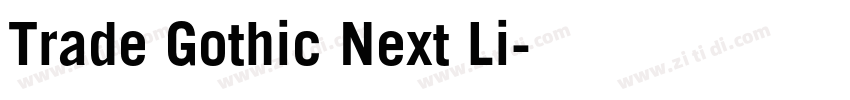 Trade Gothic Next Li字体转换